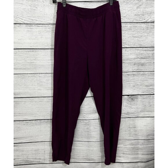 Zella Champion Burgundy Jogger Pants With Elastic Waist & Pockets, Size Medium - Picture 1 of 4